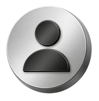 Icono en 3D decorativo con avatar de usuario en color plata dentro de la página de preguntas frecuentes